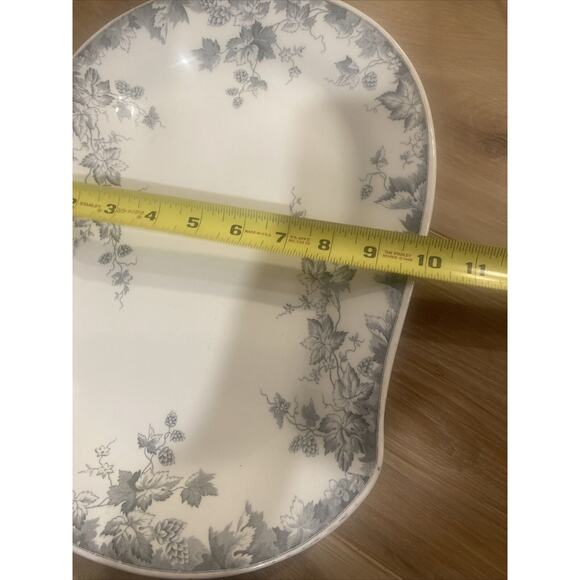 Johnson Brothers Semi Porcelain Serving Platter 14x10 Hop England Blue Gray - Picture 7 of 15